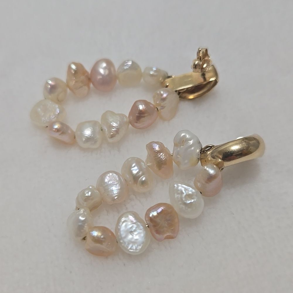 Vintage 14k Gold and Pearl Earrings
